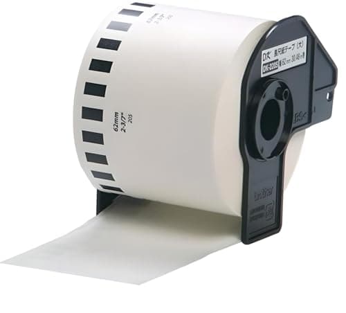 Image of 1 Roll DK-22205 Continuous Paper Label Sticker 62mm(W) x 30.48m(L), for Brother QL Label Printer QL-500 550 570 650TD 700 710W 720NW 800 810W 820NWB 1050 1060N 1100 1110NWB, Black On White