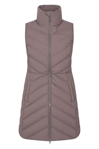 Image of Mountain Warehouse Anmore Womens Padded Gilet - Water-Resistant Sleeveless Jacket with Padded Insulation - Spring Summer, Camping, Outdoors, Travelling & Hiking Taupe Women's Size 14