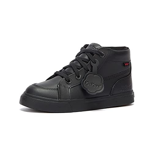 Image of Kickers Tovni Hi Leather Junior Black Boots-UK 1 / EU 33