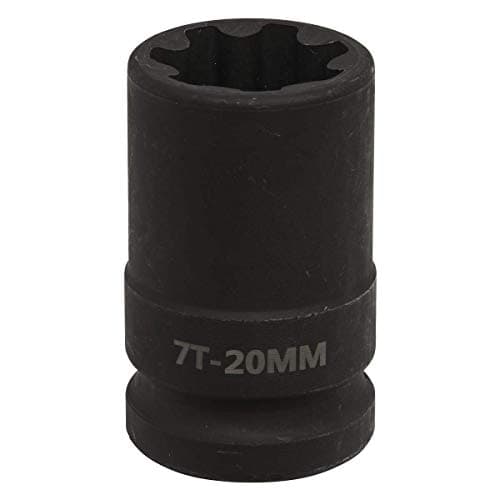 Image of Sealey VS0986 1/2" Sq Drive 20mm Square Ribe Brake Caliper Socket 7pt