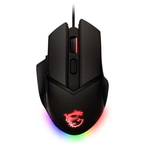 Image of MSI Clutch GM20 Elite Gaming Mouse, 6400 DPI, 20M+ Clicks OMRON Switch, Optical Sensor, Adjustable Weights, Ergonomic Right Hand Design, RGB Mystic Light
