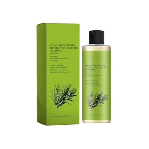 Image of 250 ml Rosemary & Biotin Shampoo,Rosemary Shampoo Hair Growth with Hydrolysed Keratin,Volumising & Strengthening Hair Cleanser for Fine or Weak Hair, Helps Improve Thickness & Shine, Suitable