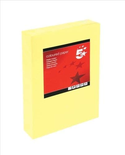 Image of 3 X Coloured Copier Paper Multifunctional Ream-Wrapped 80gsm A4 Medium Yellow [500 Sheets]