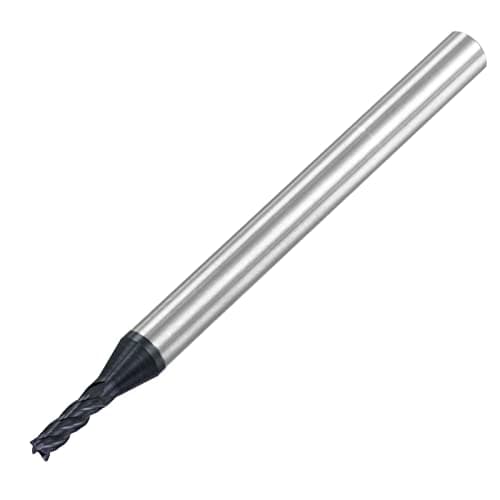 Image of sourcing map Square Nose End Mill, 2mm Tip Dia Solid Carbide AlTiN Coated CNC Router Bits 4 Flute Spiral Milling Cutter HRC45 with 4mm Shank 50mm (2-inch) Length