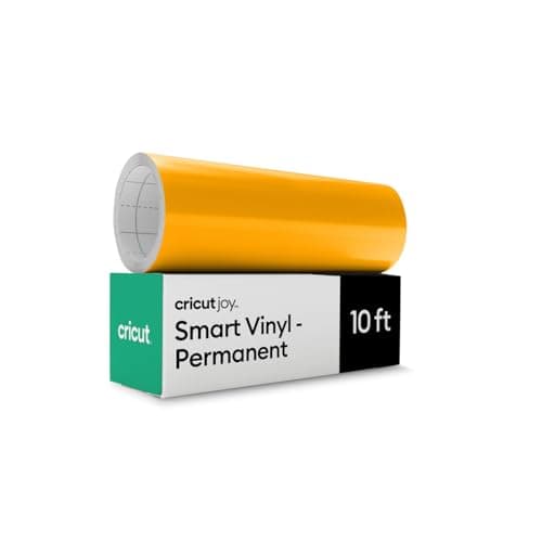 Image of Cricut Joy Smart Permanent Adhesive Vinyl | 14 cm × 3 m | Maize Yellow | Self-Adhesive Vinyl Roll | Ideal for Customising Mugs, Labels, Cards & DIY Crafts
