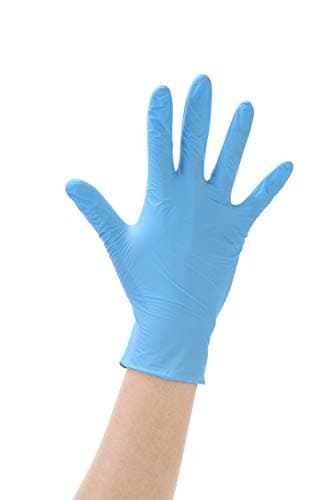 Image of Disposable Nitrile Gloves, Powder Free, Blue, Size L (Pack of 100 Pieces)