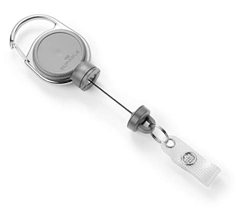 Image of Durable Badge Reel Extra STRONG in Grey | Pack of 1 | Hold Upto 300 g of Weight | Ideal for Heavy Keys or Cards
