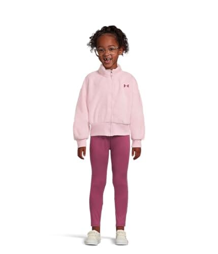 Image of Under Armour Set, Bottoms & Hoodie, Lightweight & Relaxed Fit Infant Clothing Set for Girls, Prime Pink Sherpa Full Zip, 6