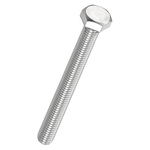 Image of Kozelo 4 Pcs Hex Head Screws Bolts - [M8-1.25x80] 304 Stainless Grade A2-70 Steel Fully Threaded Hex Tap Metric Hexagon Head Machine Bolts Right Hand External Hex Drive, Silver