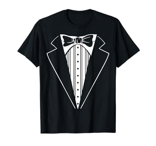 Image of Suit print bow tie tuxedo vest men kids women jacket T-Shirt