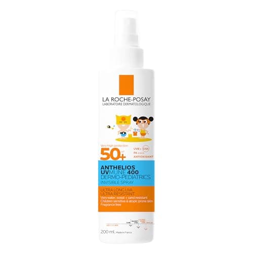 Image of La Roche-Posay Anthelios UVMune 400 Dermo-Pediatrics Invisible Spray SPF50+ Childrens Sunscreen With Mexoryl 400 & Thermal Spring Water, UVB and UVA Protection, 200ml