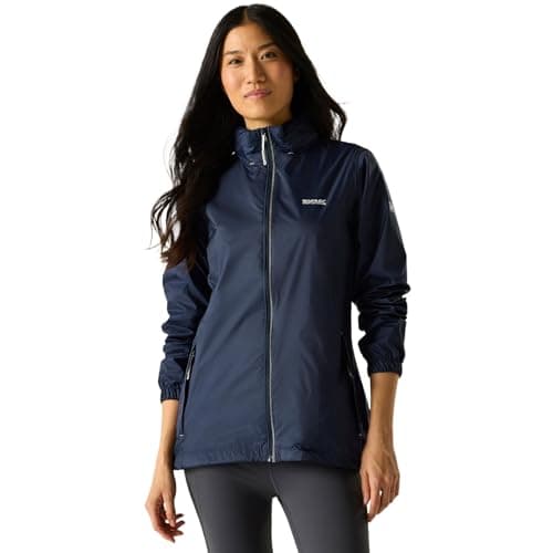 Image of Regatta Womens Corinne IV Waterproof Soft Shell Jacket Pack-Away Hiking Walking Coat 16 Washed Denim