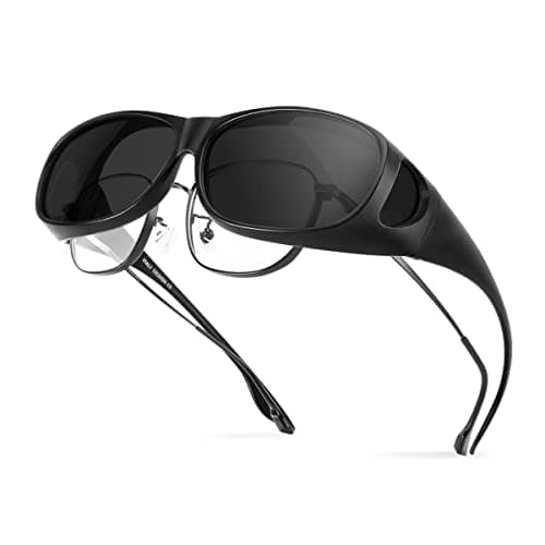 Image of Bloomoak Polarized Sunglasses,Super Dark Sunglasses for Sensitive Eyes, UV400 Eyes Protection, Ultra Light (Category 4)