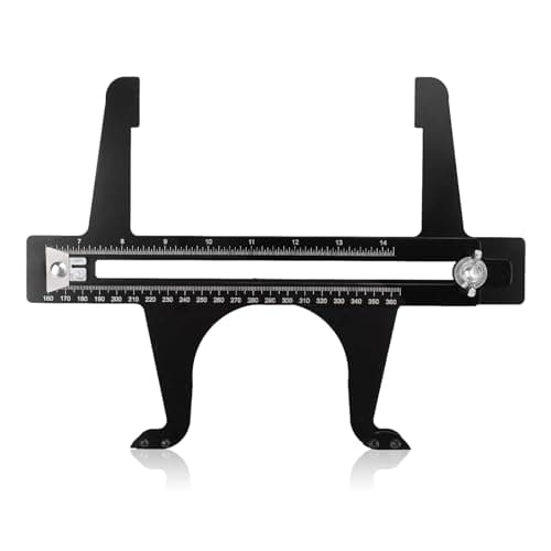 Image of Brake Measuring Tool, 6.5 to 14.25 Inch Double Scale Stainless Steel Brake Drum Measuring Resetting Tool, Brake Resetting Gauge Tool for Rear Drum Brake Lining Shoe