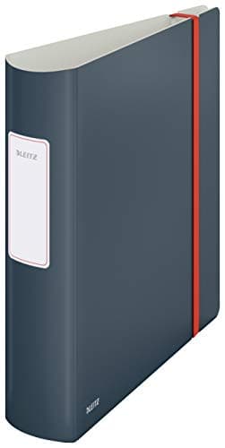 Image of Leitz 180 Active Lever Arch File, 500 Sheet Capacity, 82 mm Spine, Cosy Range, A4, Velvet Grey, 10380089