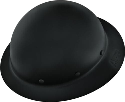 Image of AFP Matte Black Type I Class G Kevlar Fiberglass Full Brim Hard Hat | 6-Point Ratchet Suspension | Low Voltage 2,200V | Cascos de Fibra de Vidrio for Construcción | OSHA & ANSI/ISEA Z89.1