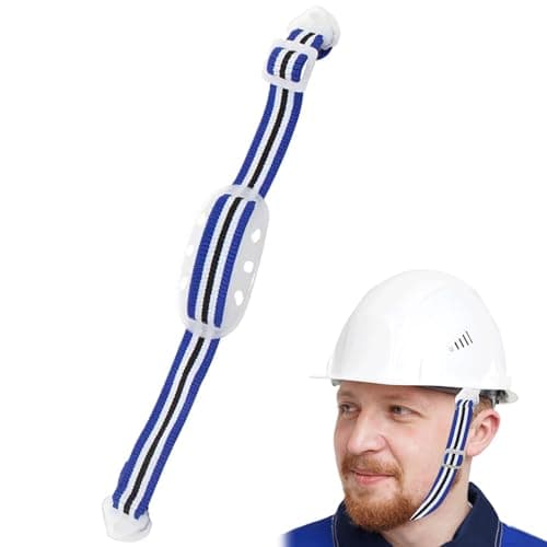 Image of Universal Chin Strap Detachable Elastic Chin Strap for Hard Hat Head Protection - White