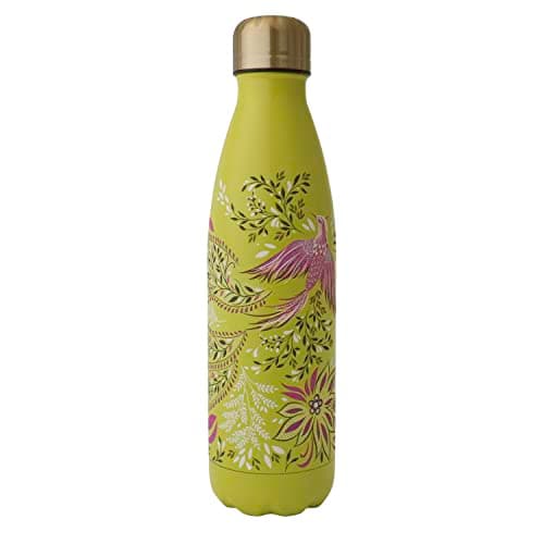 Image of Portico Designs Ltd Sara Miller Haveli Garden Stainless Steel Water Bottle, Green