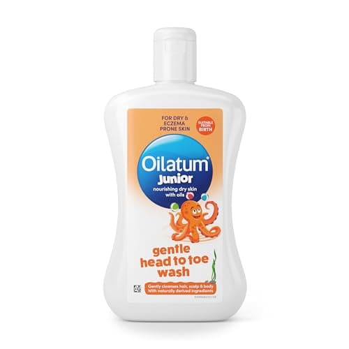 Image of Oilatum Junior Gentle Head-to-Toe Wash, Dry & Eczema-Prone Skin, Gently Cleanses Hair, Scalp & Body, Suitable from Birth, Everyday Use, Fragrance & Soap Free, Dermatologically Tested, 1 x 300ml