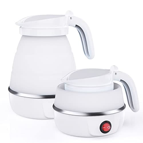 Image of YudouTech Foldable Electric Kettle, Camping Kettle, Mini Travel Silicone Electric Water Boiler, Tea Coffee Maker, Portable Coffee Kettle with Separable Power Cord for Outdoor Hiking Camping