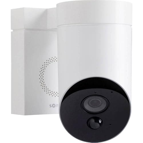 Image of Somfy 2401560A Outdoor HD Camera for Home Security Systems, Smart Device with Integrated App and Simple Installation, White