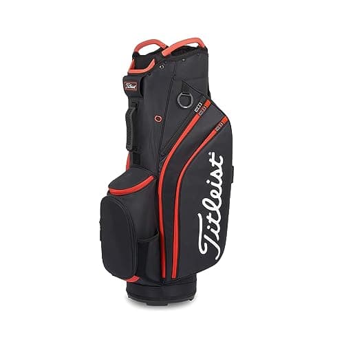 Image of Titleist Cart 14 Golf Bag, Black/Black/Red