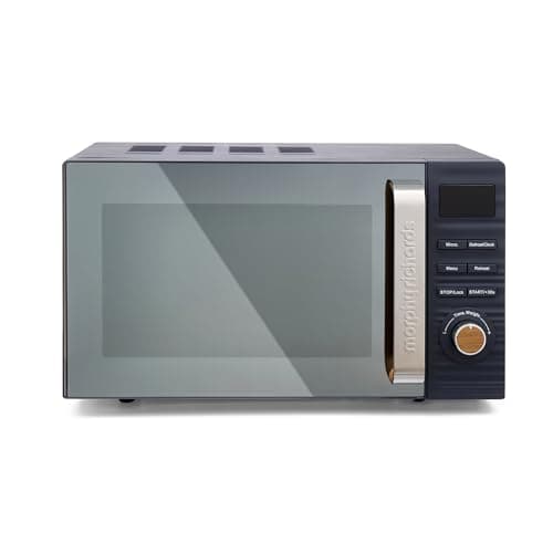 Image of Morphy Richards Clay Digital Grey Microwave, 20L Capacity, Stainless Steel Inner Cavity, 95 Minute Timer, 11 Power Levels, Defrost mode, Glass Turntable, Easy Clean, 800W, Flint, 512001