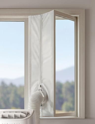 Image of DREO 400cm Universal Air Conditioner Window Seal Kit, Industrial Adhesive, No Drill, Self-Locking Zipper, Strong Seal & Clean Removal, Waterproof for Air Conditioner/Tumble Dryer/Dehumidifiers