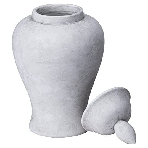 Image of Hill Interiors Darcy Large Stone Ginger Jar, Mixed, 32 x 16 x 1.62cm
