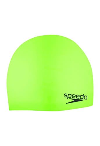 Image of Speedo Unisex Adult Silicone Elastomeric Swim Cap, Sport Neon