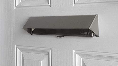 Image of Homewatch Letterplate Restrictor Shroud Cowl Visor Guard - Letterbox Cover for Extra Security - Silver Grey - Hidden Fix - Stop Key Fishing