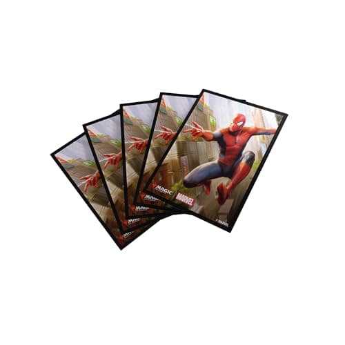 Image of Gamegenic | Magic: The Gathering - Marvel's Spider-Man Premium Art Sleeves - Spider-Man| 105 Sleeves Per Pack | Trading Card Accessory