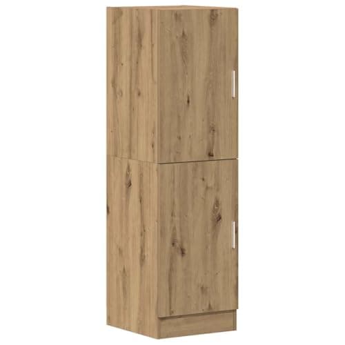 Image of vidaXL Kitchen Cabinet - Artisan Oak 38x41.5x131.5cm - Engineered Wood Storage Unit with Adjustable Doors & Shelves for Home, Restaurant, Hotel, Office
