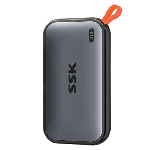 Image of SSK Portable SSD 2TB External Solid State Drives, up to 1050MB/s USB C SSD External Hard Drive USB 3.2 Gen2 for iPhone 15/16/Pro, Windows, Mac, Android Phones and Tablets