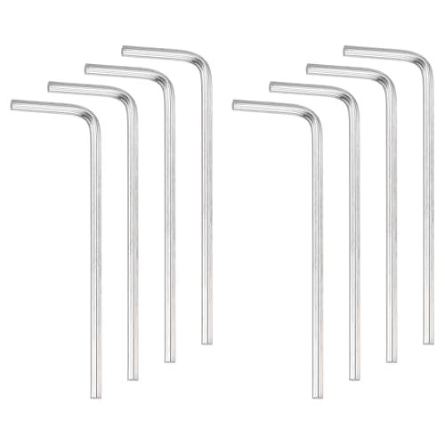 Image of sourcing map 8pcs Hex Key Wrench 2mm Cr-V Steel L-Shape Hexagon Metric Wrenches Repairing Tool for Home DIY Bike Motorcycle Repair, Silver