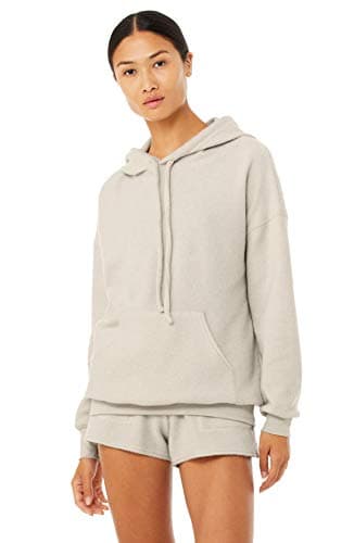 Image of Bella Canvas Women's Sueded Hoodie Hooded Sweatshirt, Heather Dust, Large