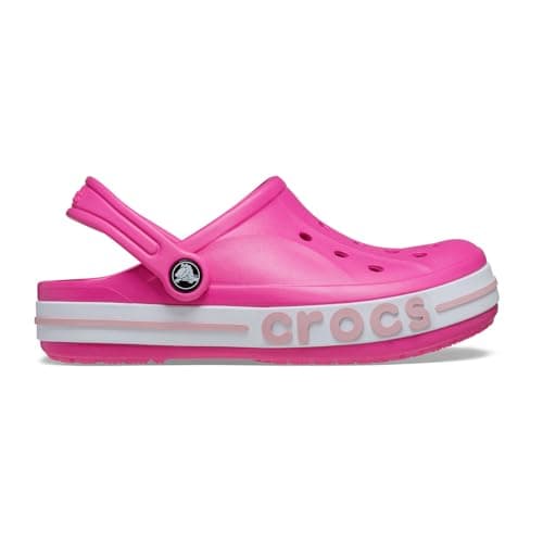 Image of Crocs Kids Clogs, Bayaband Clog T, Electric Pink/Petal Pink,6 UK Child