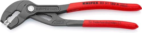 Image of KNIPEX Spring Hose Clamp Pliers with Non-Slip Plastic Coating 180 mm, 85 51 180 A