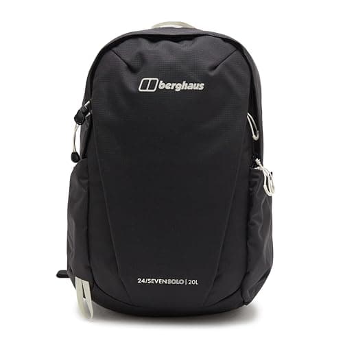 Image of Berghaus 24/7 20L Rucksack with Laptop Sleeve & Walking Pole Holders, Hydration Compatible, Flow Technology, 45x23x22cm (Black)