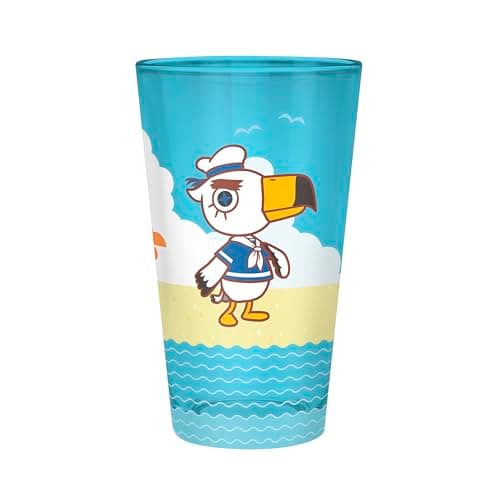 Image of ANIMAL CROSSING - Large Glass - 400ml - "Beach Characters" - box