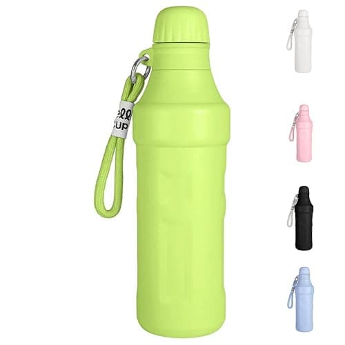 Image of YDYxieji Insulated Water Bottle 500ml - Stainless Steel Double Walled Vacuum Flask for Hot & Cold Drinks, Leak-Proof Thermal Bottle for Kids Gym, Sports & Travel(Green)