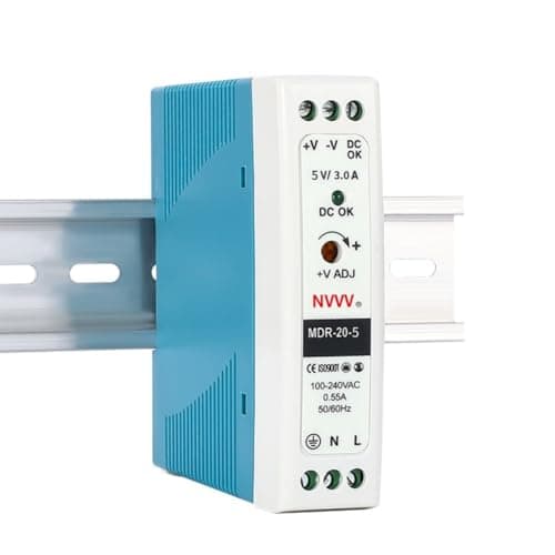 Image of MDR-20-5 DIN Rail AC to DC Power Supply 15W 5V 3A