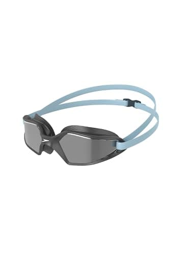 Image of Speedo Unisex-Adult Hydropulse Swimming Goggle | Comfortable Fit | Adjustable Design Goggles, Ardesia/Cool Grey/Chrome, One Size