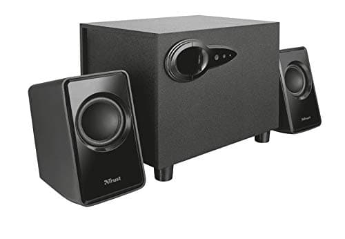 Image of Trust Avora 2.1 PC Speakers with Subwoofer for Computer and Laptop, 18W (9W RMS), Compact Sound System, Jack 3.5 mm, USB Powered Stereo Speaker Set for Music, Movies, Gaming, Home Office - Black