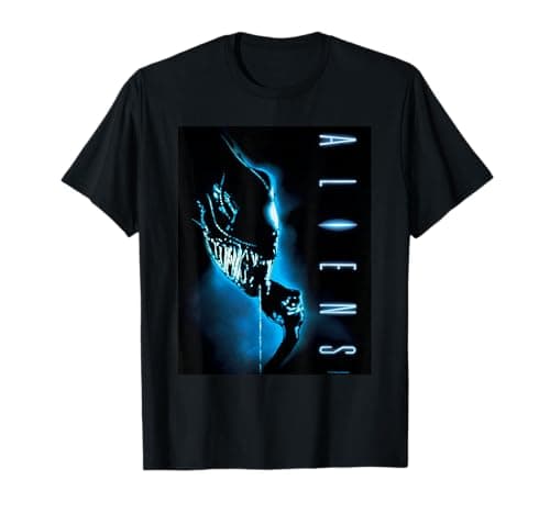 Image of Aliens Xenomorph Retro Movie Poster T-Shirt