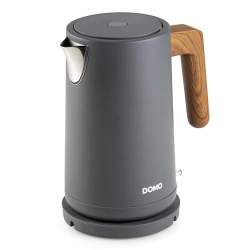 Image of DOMO DO9268WK Kettle 'Wood You' - 1.7 L - 1850-2200 W - Matt Grey