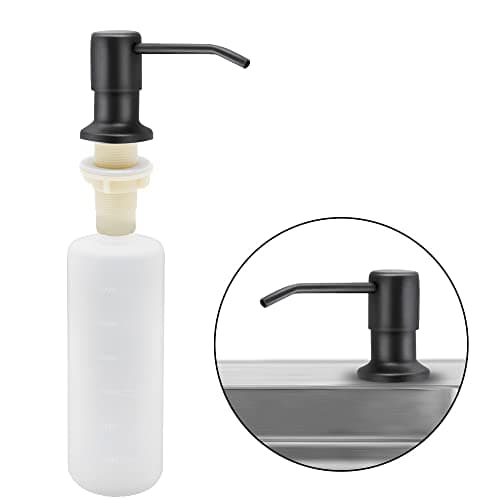 Image of Sink Soap Dispenser Kitchen, 350ml Kitchen Built-in Stainless Steel Dispenser for Sink, Refillable Soap Dispenser with 360° Rotation Pump for Kitchen Sink