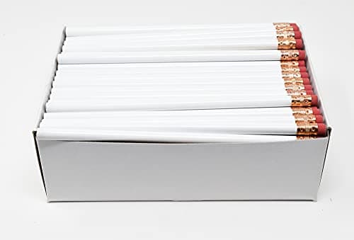 Image of Pencil Guy Blank Round Pencils White 144 to a box