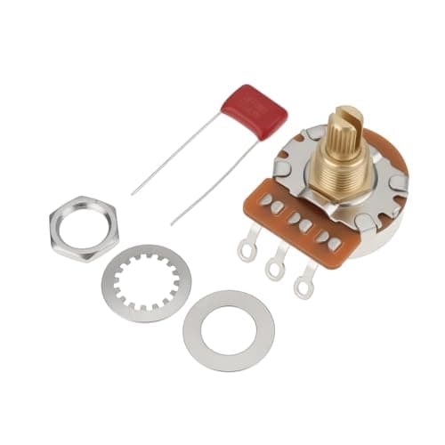 Image of ECSiNG 1 Set Guitar No Load Potentiometer Kits 250K for Most 3/8 inch Separate Shaft Potentiometers Compatible with Fender Electric Guitar