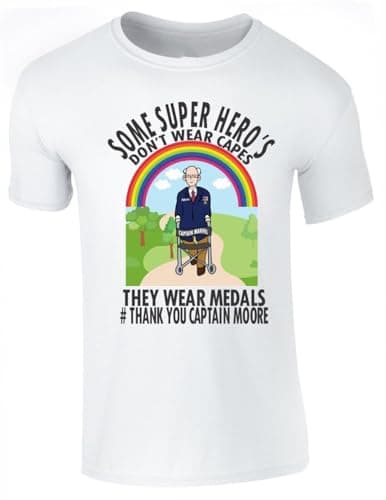 Image of GWDBBNQZ Captain Tom Moore What a Legend T-Shirt White XXL
